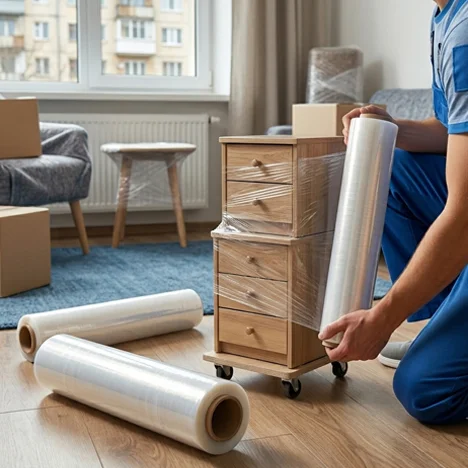 Folie stretch pentru logistica mărfii