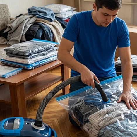 Saci vacuum pentru logistica textilelor